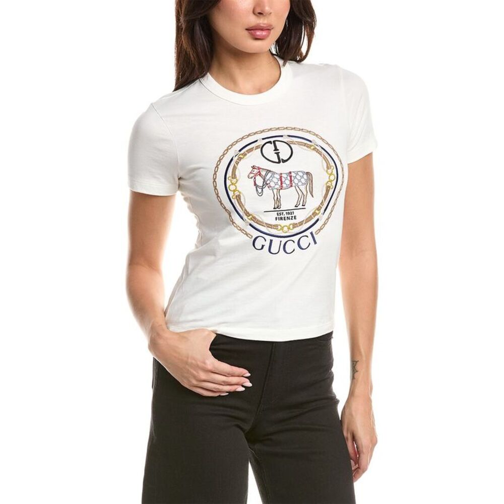 Gucci Womens  70S T-Shirt, Yellow
